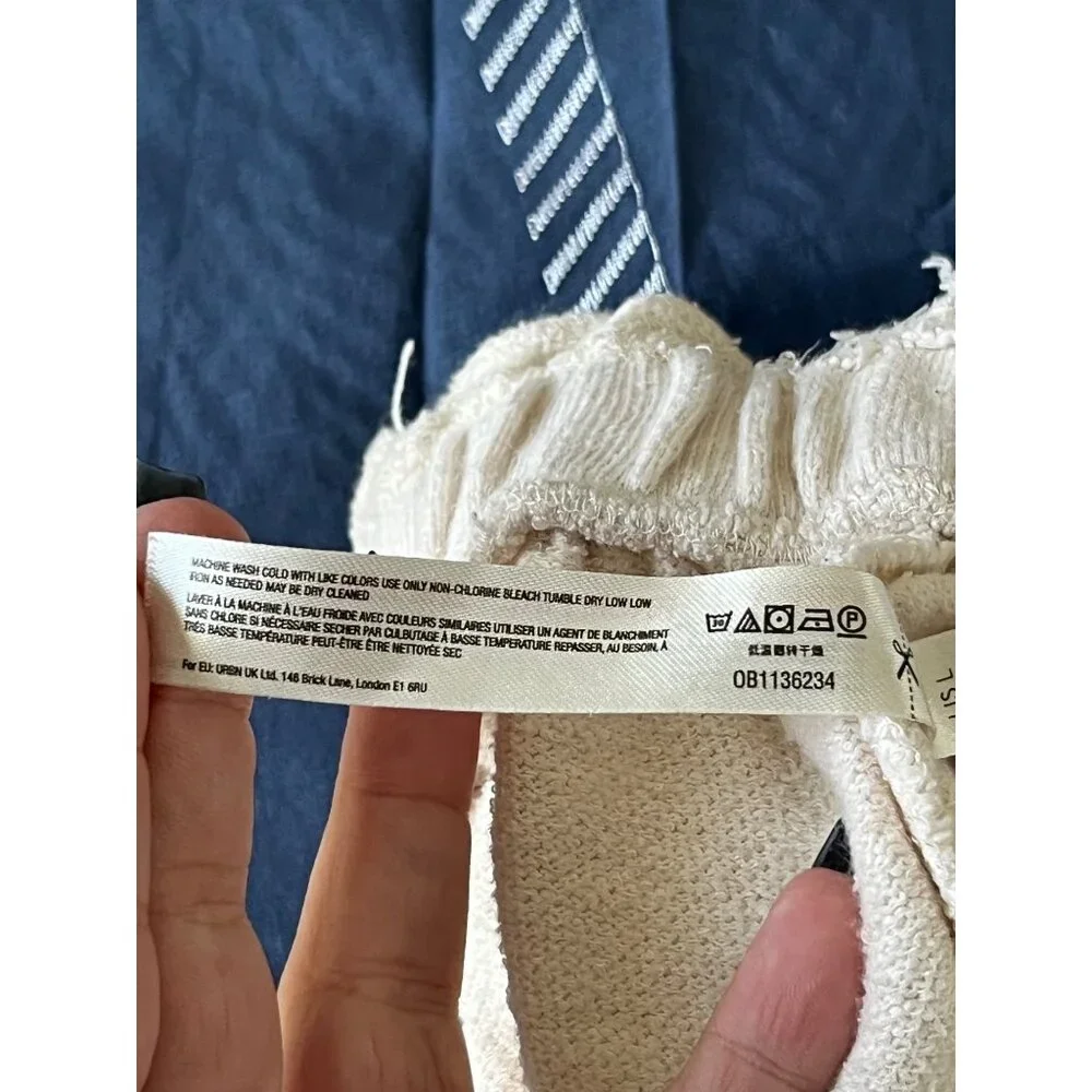 Free People Beach Cotton Linen Blend Shorts Size L - Picture 9 of 9